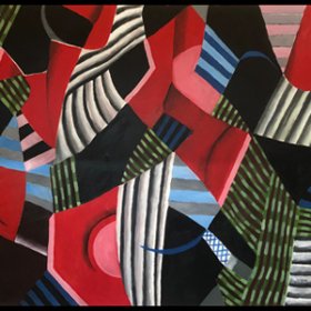 "Red Desert"  (extended)  60" X 102"  acrylic on canvas
